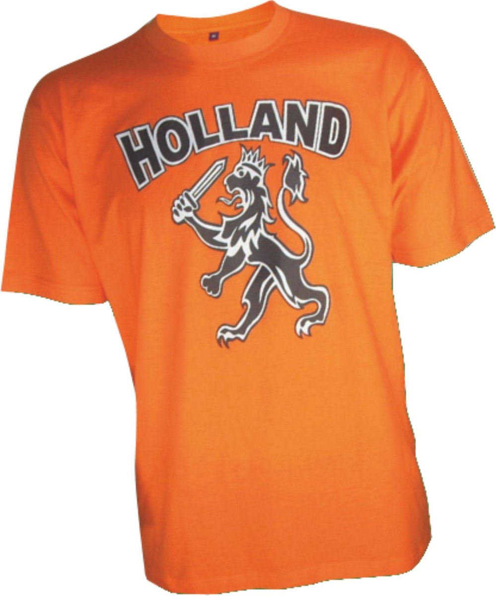 T-shirt oranje Holland met leeuw | EK Voetbal 2020 2021 | Nederlands elftal shirt | Nederland supporter | Holland souvenir | Maat 3XL